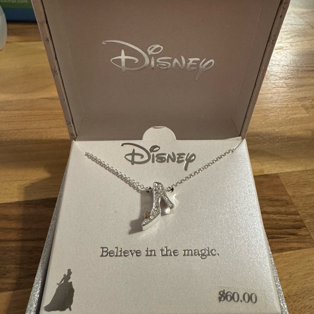 Disney Silver Glitter Necklace
